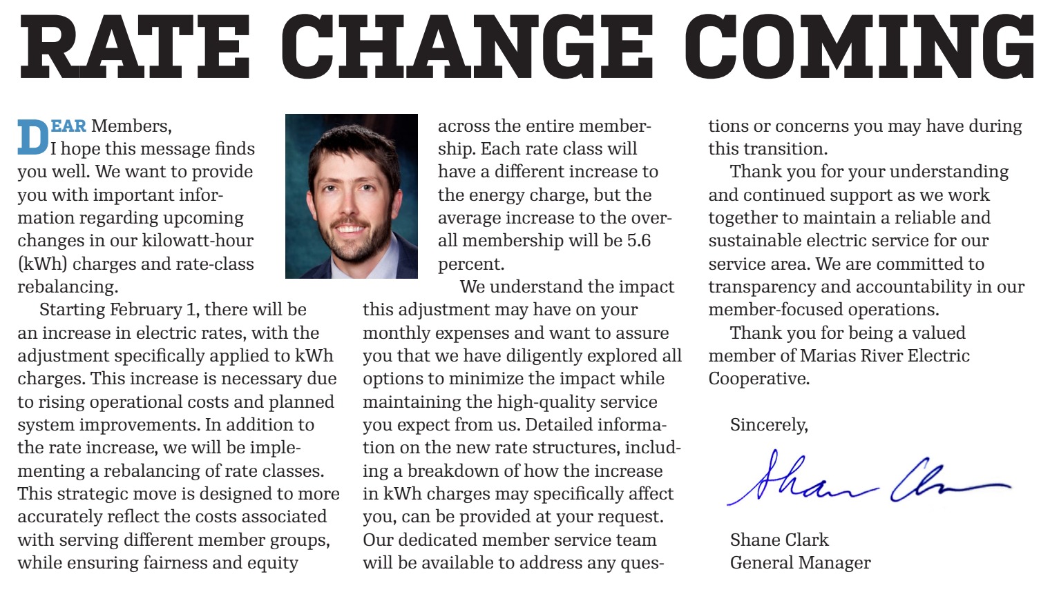 rate change